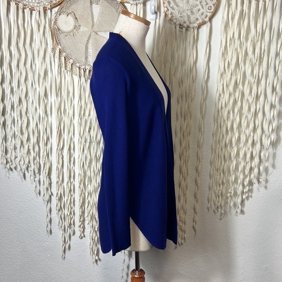 Eileen Fisher Purple Blue Merino Wool Open Front Cardigan Size XS/P - Picture 2 of 10